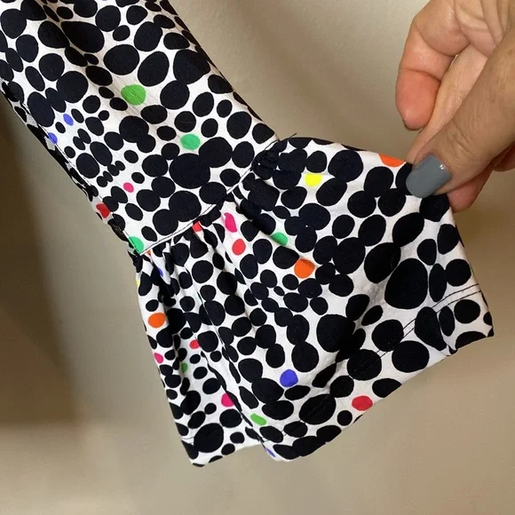 NWOT! IBKUL Geometric Dot Print Crew Neck Long Sleeve UPF 50 Golf Dress - Size S - Picture 3 of 5